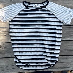 Derek Lam IOC X Athleta Striped Sheer Top | Size Medium